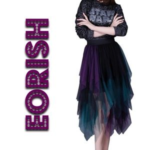 🆕🌈☠️ EORISH Irregular Tulle Pleated Ball Skirt